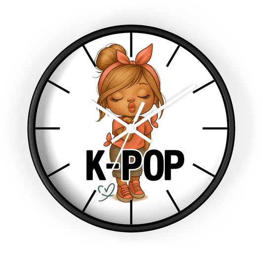 K-Pop Themed Wall Clock, Cute K-Pop Decor, Fan Gift, Music Lover Gift, Unique Home Decor, Trendy Wall Art