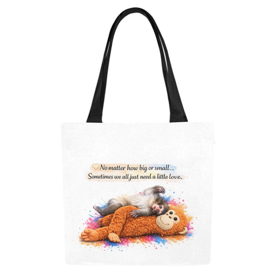 Hug for our monkey,Punch Tote Bag(Set of 4)