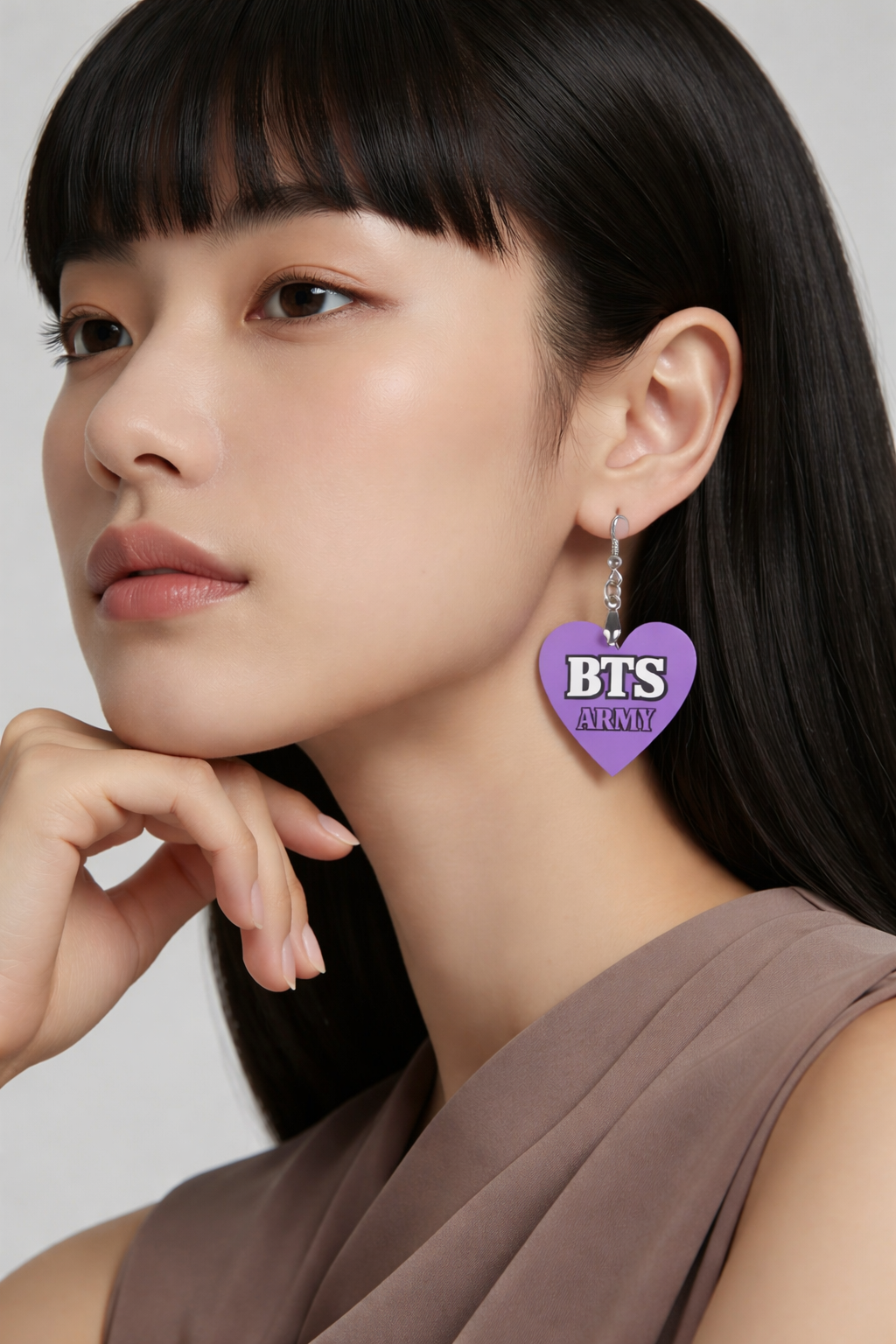 PROMO ‼️Wooden earrings pendant BTSarmy
