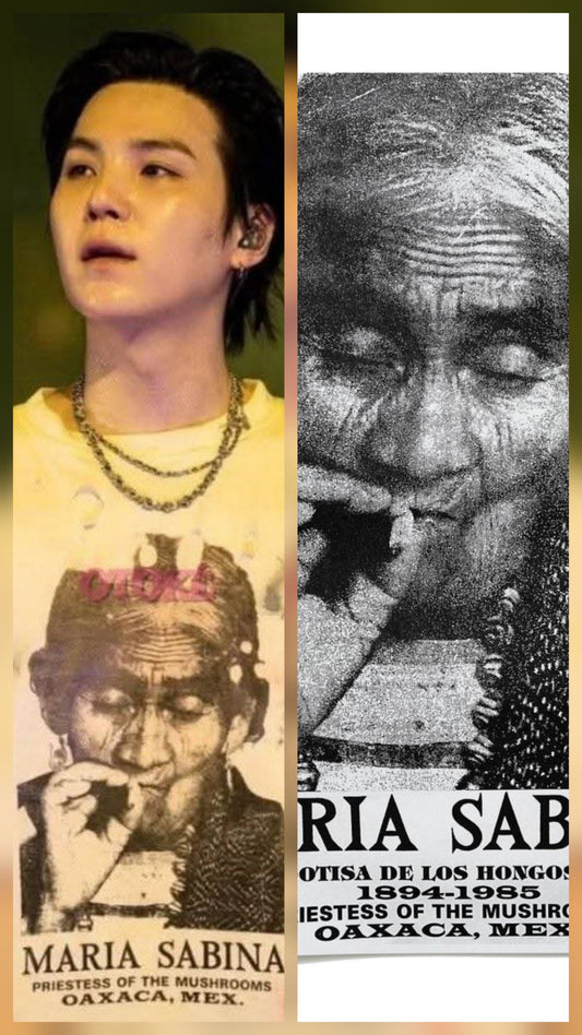 Suga’s Hidden Symbolism: The Meaning Behind María Sabina on His T-Shirt