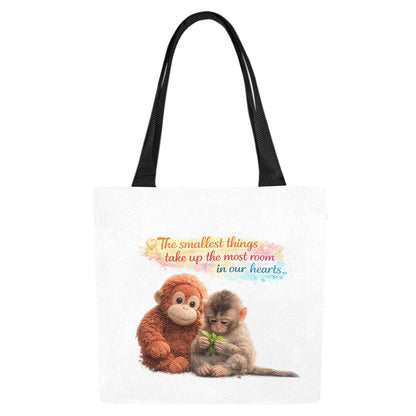 Hug for our monkey,Punch Tote Bag(Set of 4)
