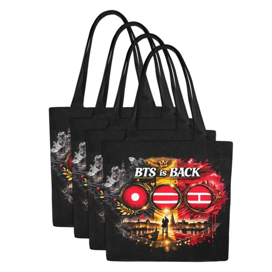 BTS IS BACK Version belge 🇧🇪Friendly Set of 4 Tote Bags