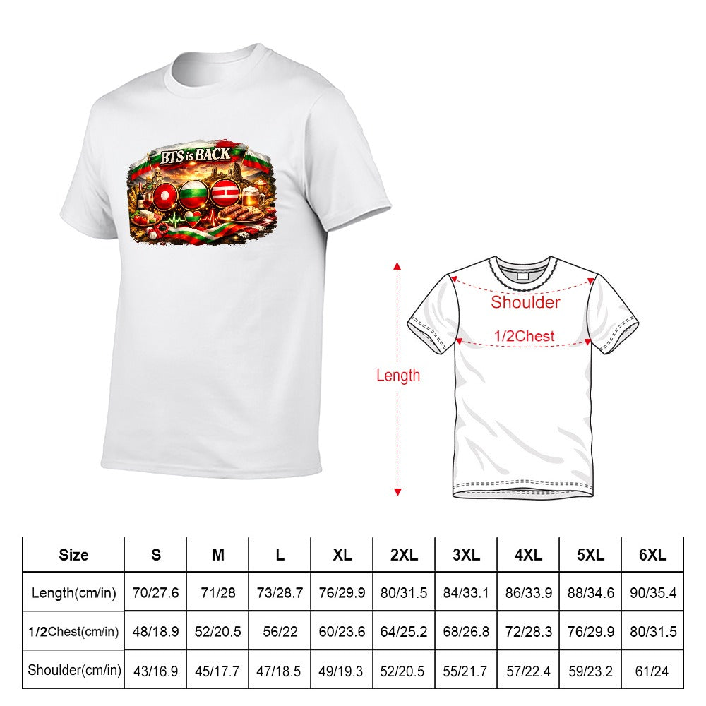 New cotton Unisex  Sleeve T-shirt Bulgarian ARMY🇧🇬
