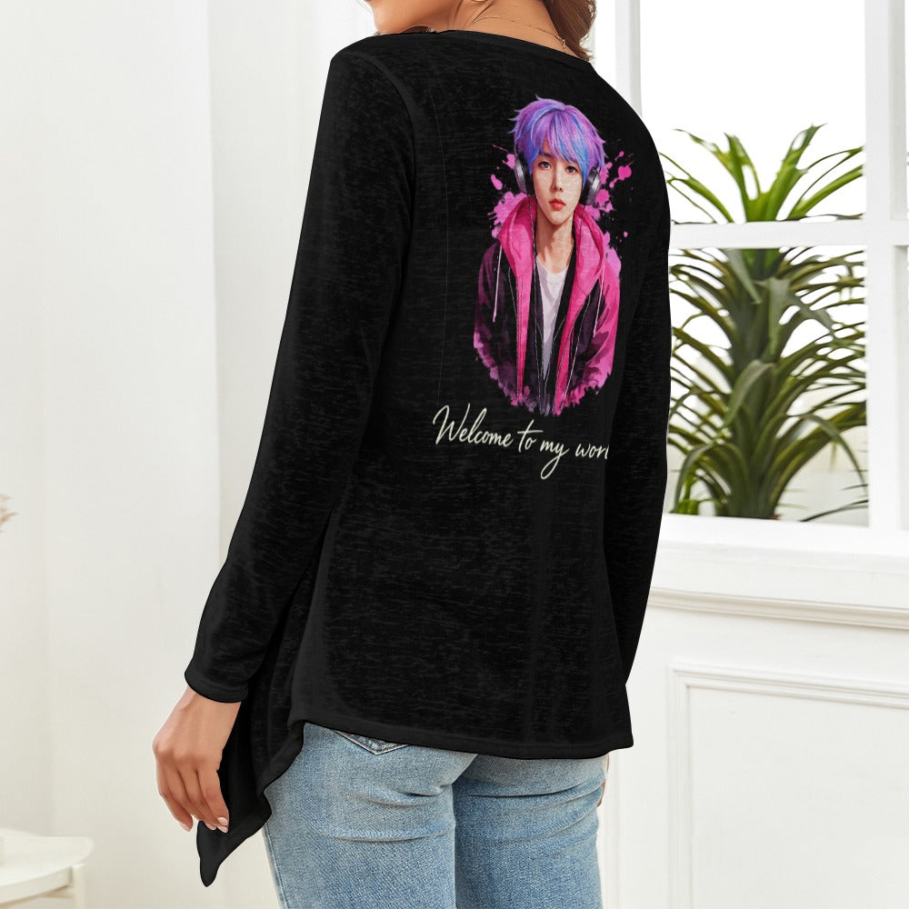 K-Pop Inspired Long Knit Cardigan – Street Style Aesthetic