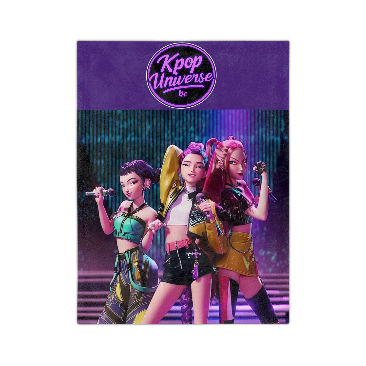 K-Pop Universe Велурено одеяло от микрофибър, Удобно одеяло за фенове, Меко плюшено одеяло, Идеален подарък за любителите на музиката, Идеално за [...]