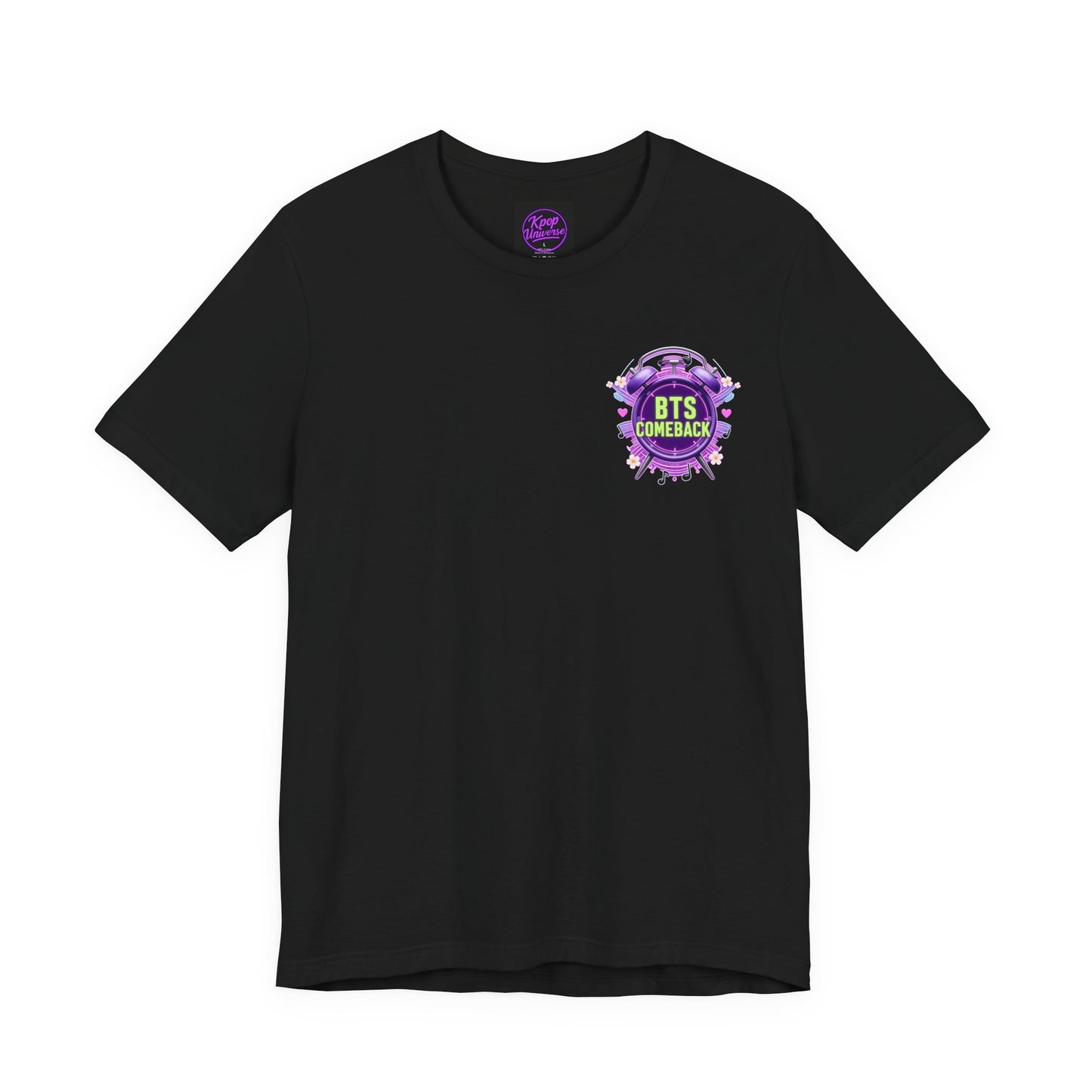 BTS Comeback T-Shirt — K-Pop Fan Tee (Purple Alarm Design)
