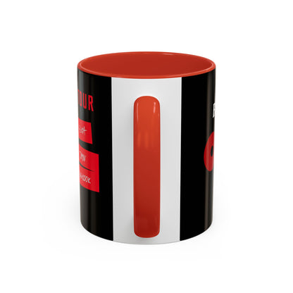 BTS World Tour Accent Coffee Mug – Member Name Red Strips (11/15oz)