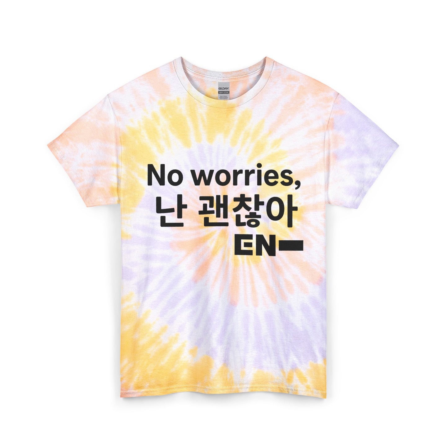 Модна тениска с шарка Tie Dye за фенове на K-Pop, свободна памучна унисекс тениска