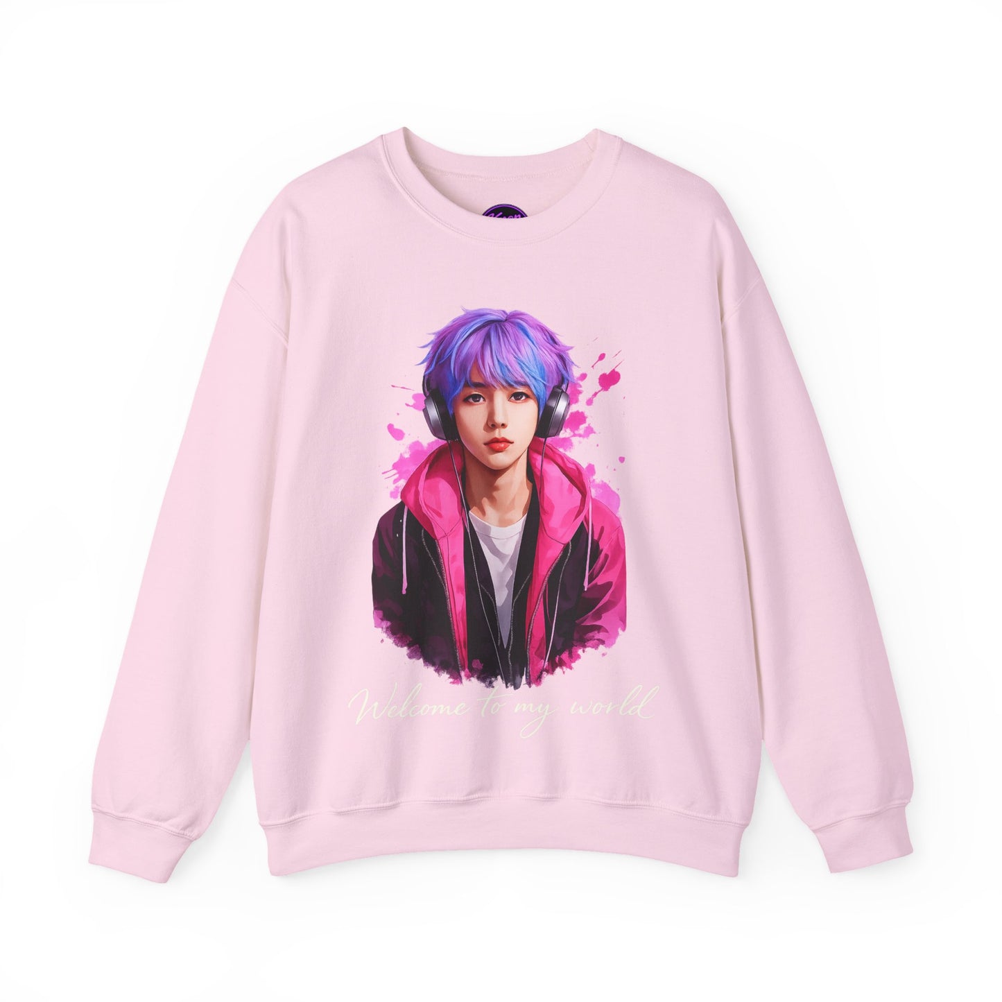 Welcome To My World Crewneck Sweatshirt — Artistic Portrait Graphic