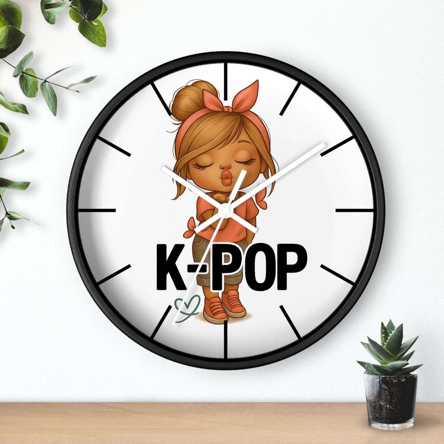 K-Pop Themed Wall Clock, Cute K-Pop Decor, Fan Gift, Music Lover Gift, Unique Home Decor, Trendy Wall Art