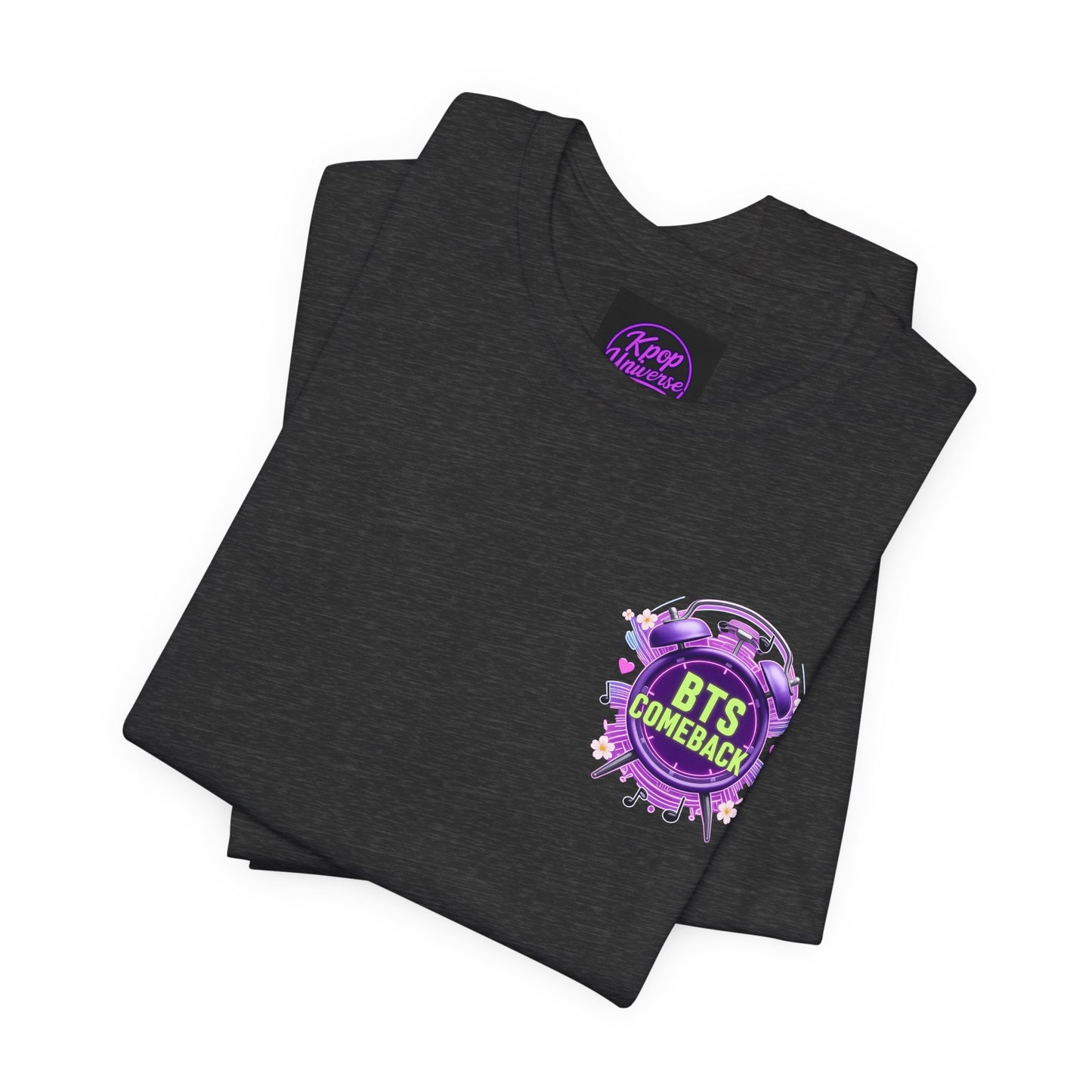 BTS Comeback T-Shirt — K-Pop Fan Tee (Purple Alarm Design)
