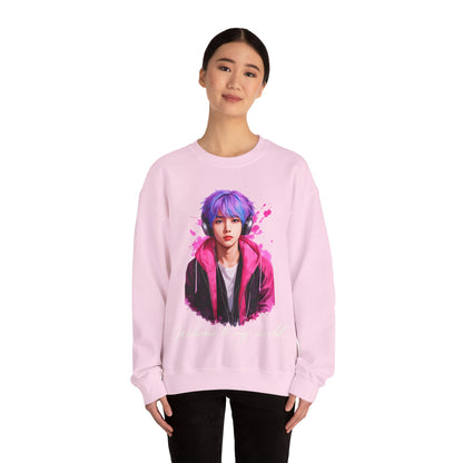 Welcome To My World Crewneck Sweatshirt — Artistic Portrait Graphic