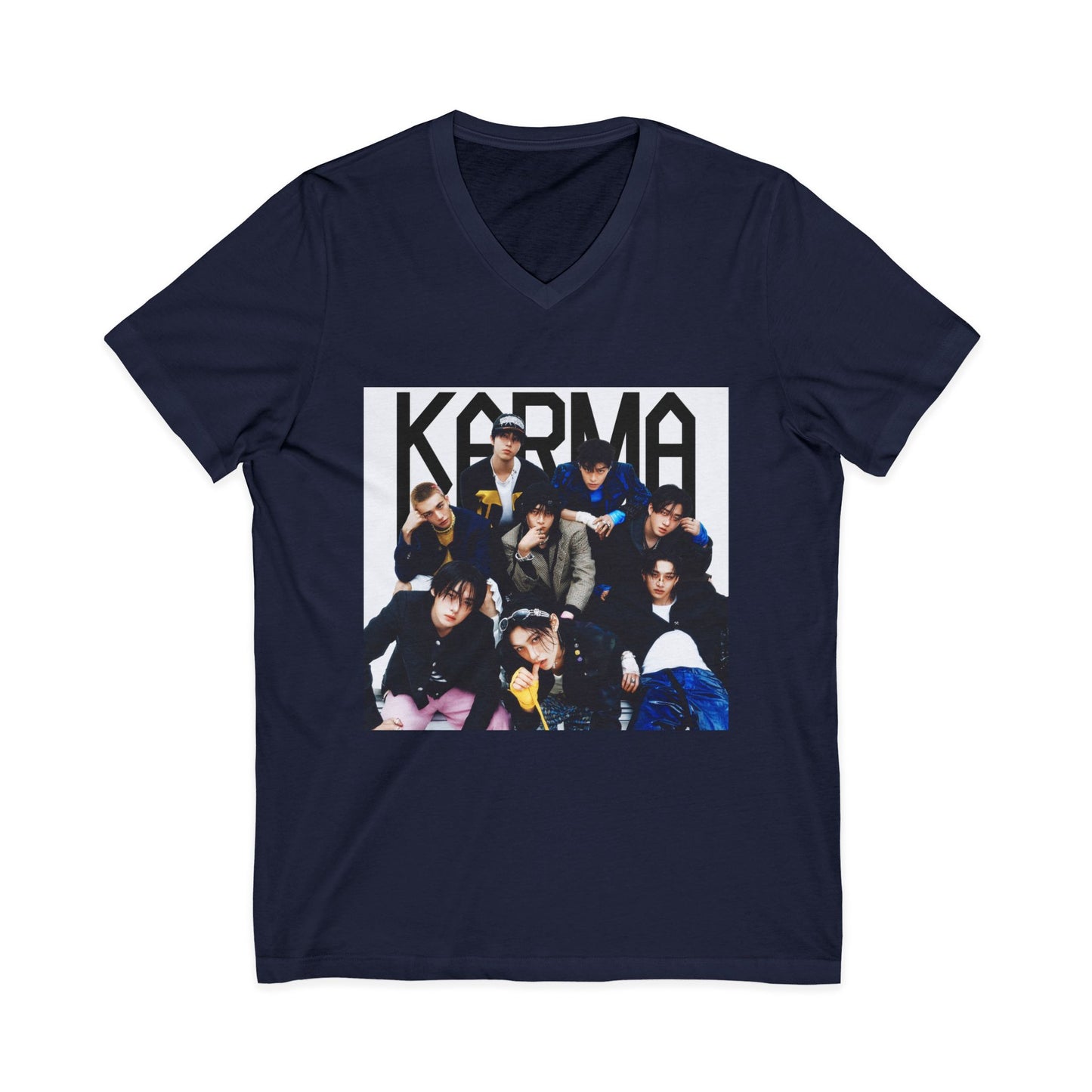 Stray Kids K-Pop Fan Tee — Stray Kids Graphic V-Neck Shirt