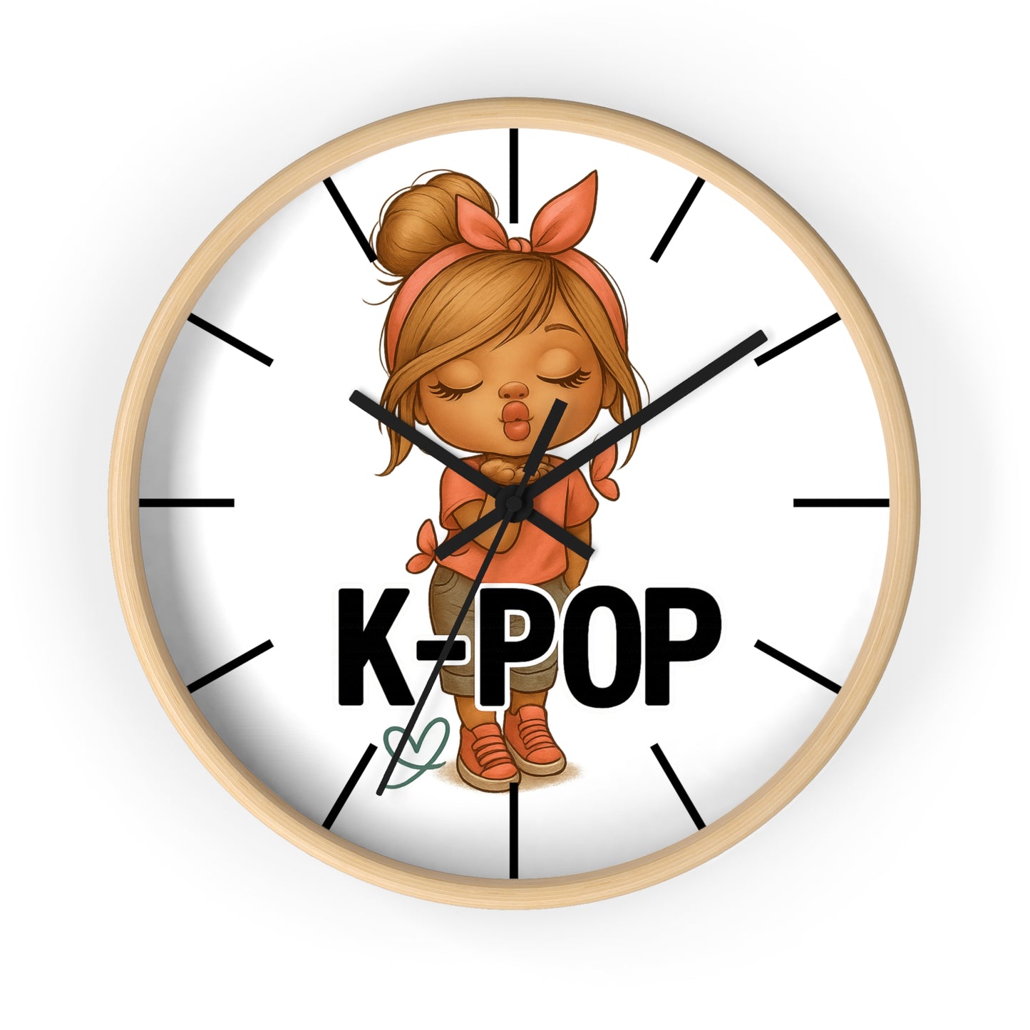 K-Pop Themed Wall Clock, Cute K-Pop Decor, Fan Gift, Music Lover Gift, Unique Home Decor, Trendy Wall Art