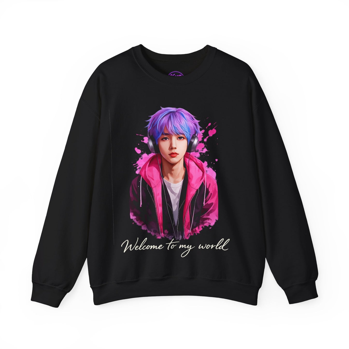 Welcome To My World Crewneck Sweatshirt — Artistic Portrait Graphic