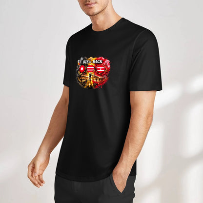 New Pure cotton short sleeved T-shirt Front print Multiple colors