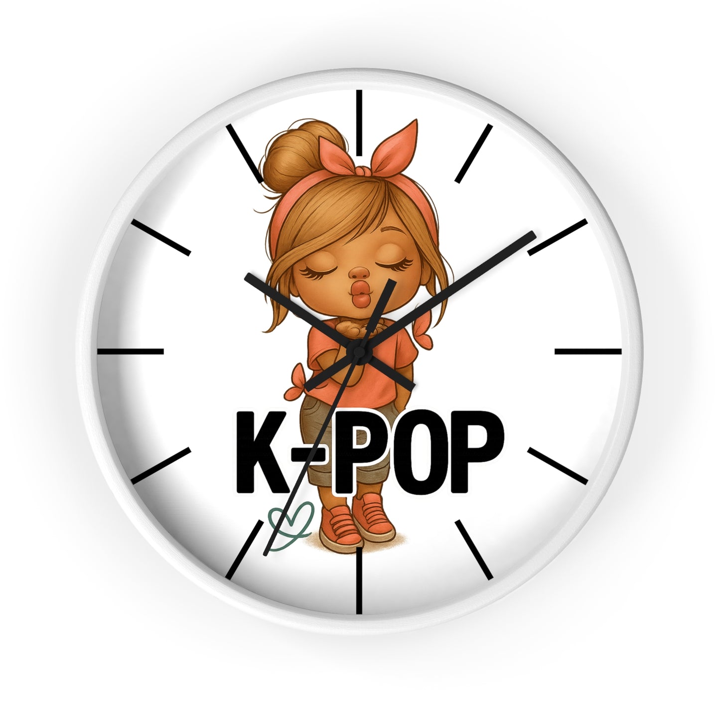 K-Pop Themed Wall Clock, Cute K-Pop Decor, Fan Gift, Music Lover Gift, Unique Home Decor, Trendy Wall Art