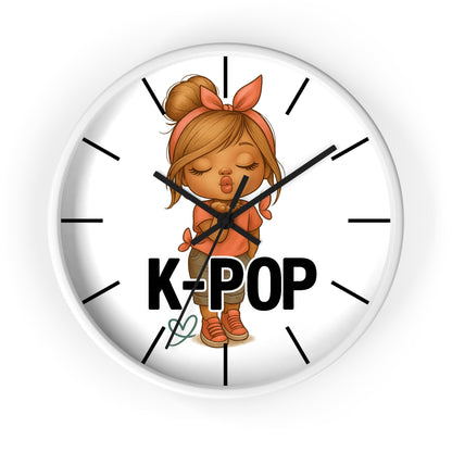 K-Pop Themed Wall Clock, Cute K-Pop Decor, Fan Gift, Music Lover Gift, Unique Home Decor, Trendy Wall Art