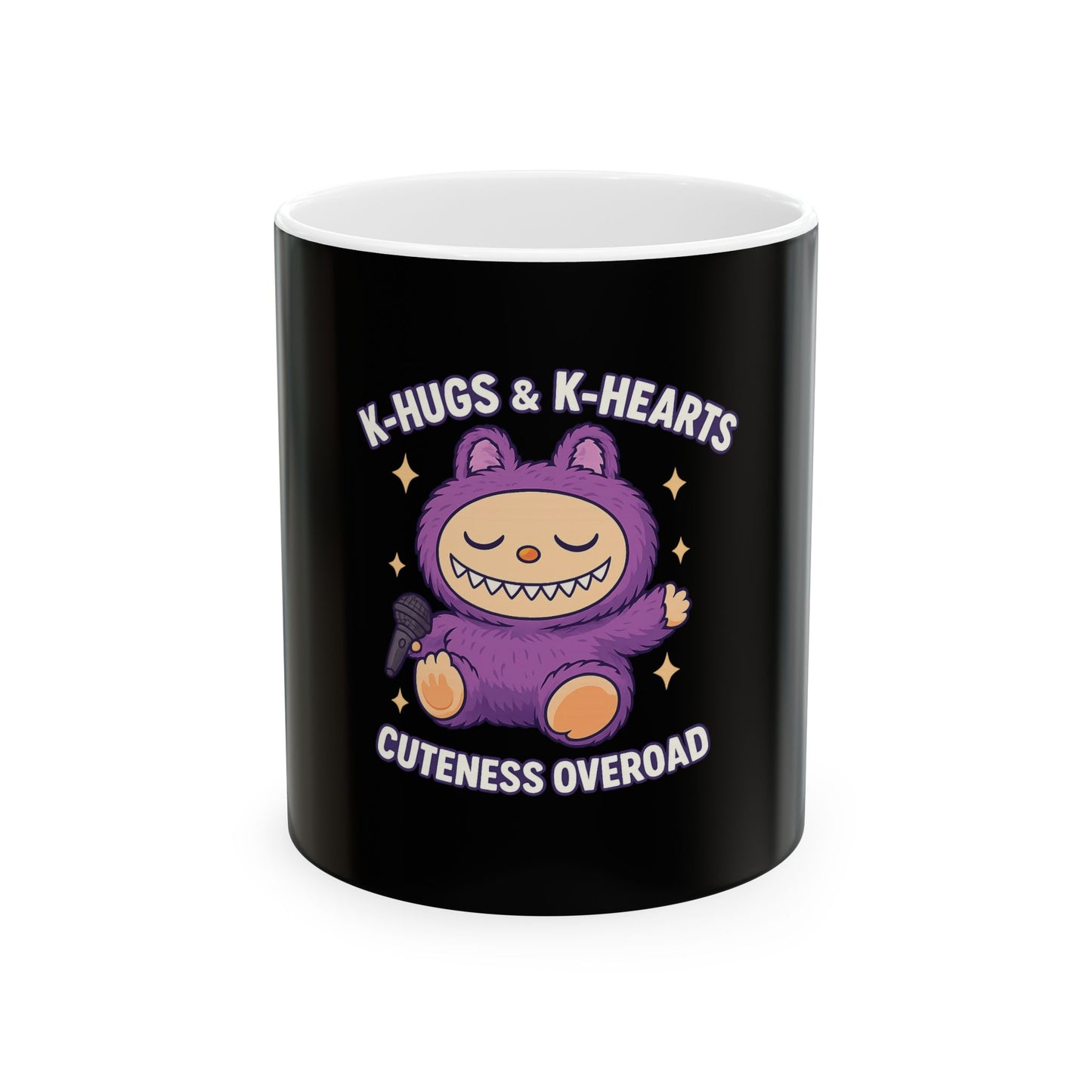 Kawaii Ceramic Mug - Cute K-Hugs & K-Hearts, Perfect for Gifts, Coffee Lovers, Birthdays