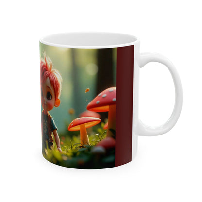 Playful Friendship Ceramic Mug | Cute Character Design