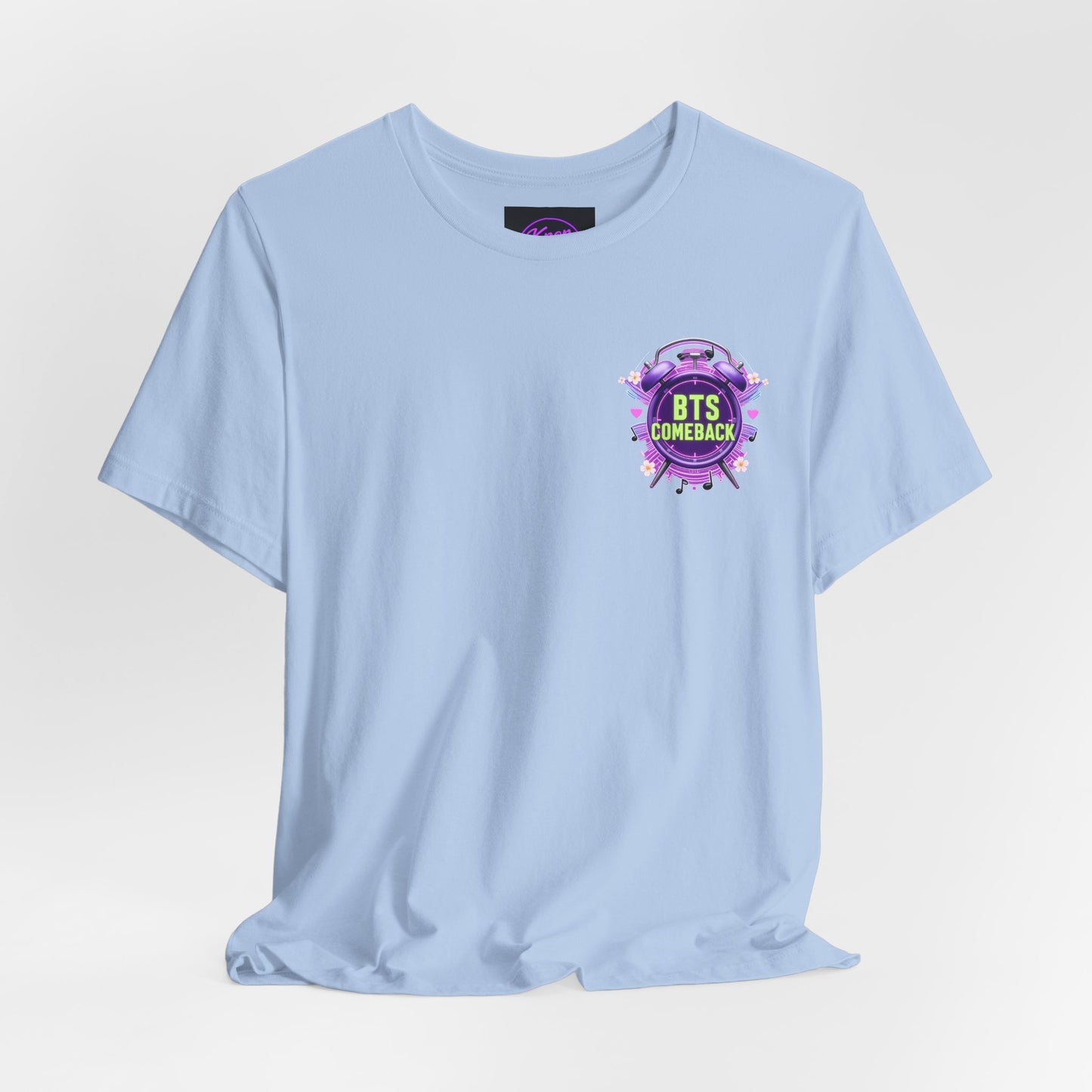 BTS Comeback T-Shirt — K-Pop Fan Tee (Purple Alarm Design)