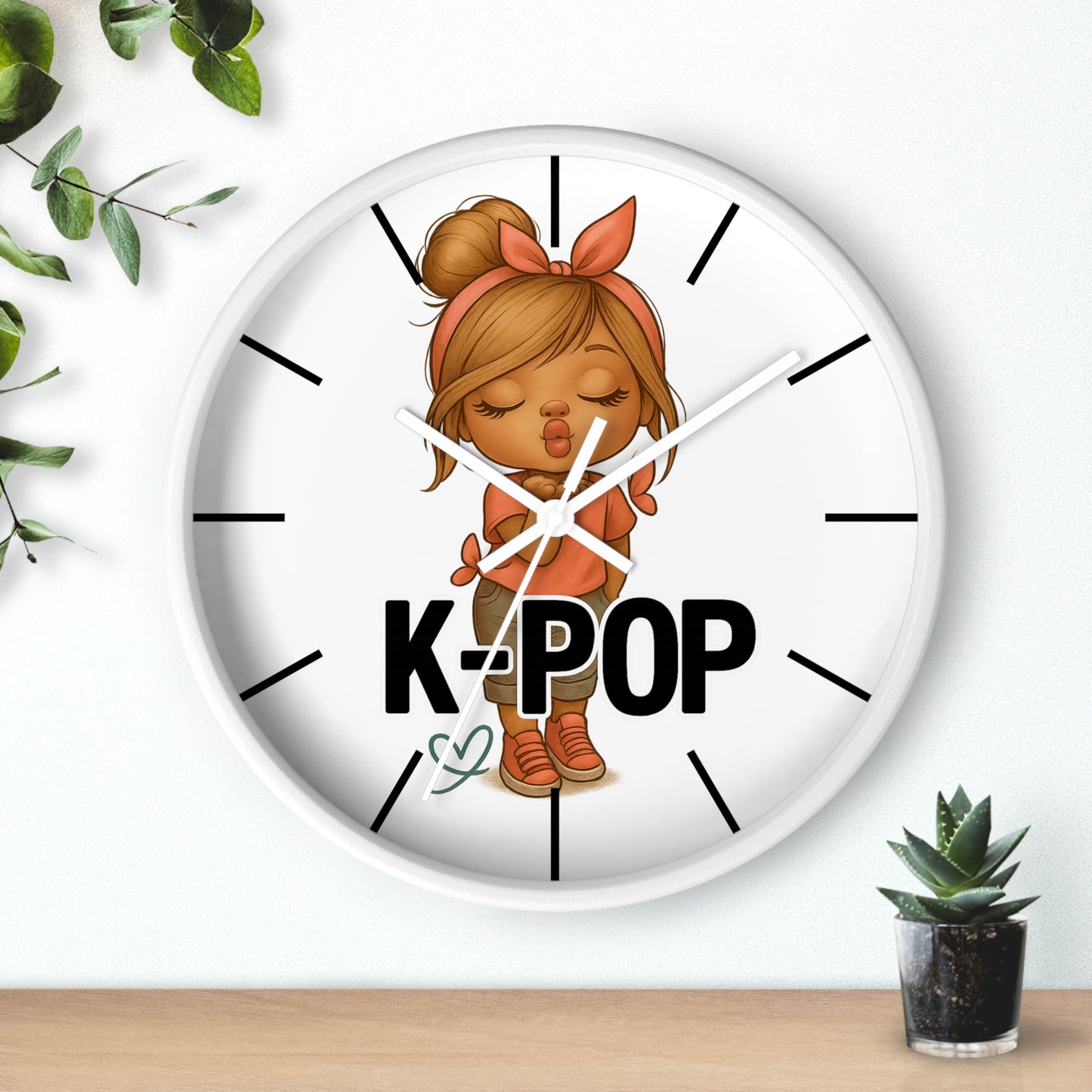 K-Pop Themed Wall Clock, Cute K-Pop Decor, Fan Gift, Music Lover Gift, Unique Home Decor, Trendy Wall Art