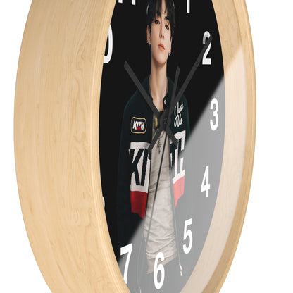 K-Pop Love & Peace Wall Clock, Boho Home Decor, Unique Gift for Music Lovers, Eco-Friendly Wall Art, Perfect for Birthdays & Anniversaries