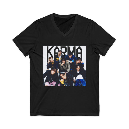 Stray Kids K-Pop Fan Tee — Stray Kids Graphic V-Neck Shirt