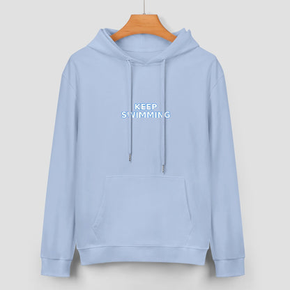 Keep swimming New Pure cotton hooded sweater