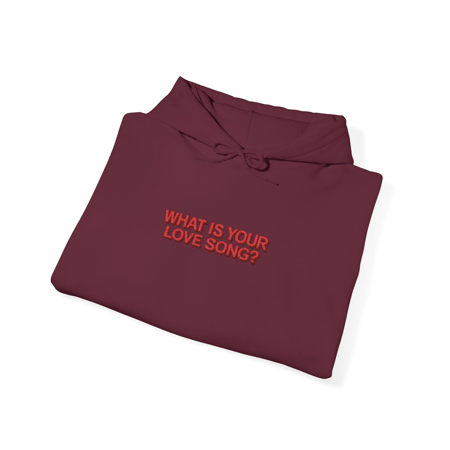 Embroidery 'What Is Your Love Song?' Hoodie