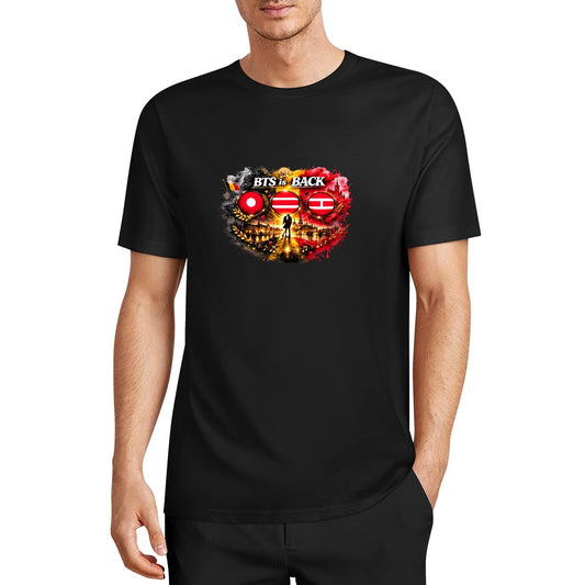 New Pure cotton short sleeved T-shirt Front print Multiple colors