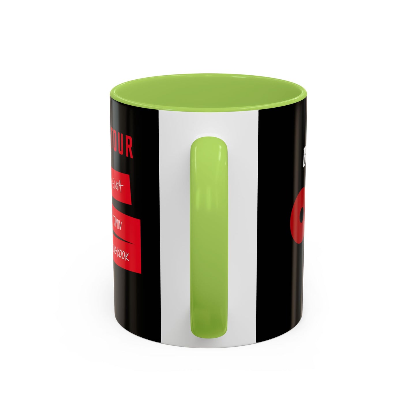 BTS World Tour Accent Coffee Mug – Member Name Red Strips (11/15oz)