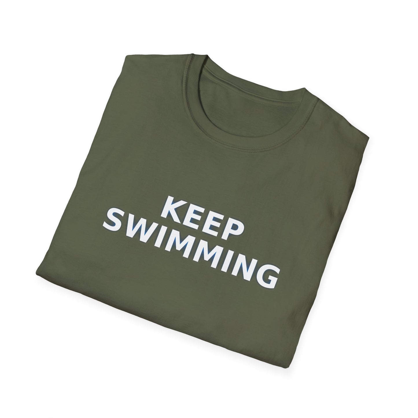 -Keep swimming- Unisex Softstyle T-Shirt