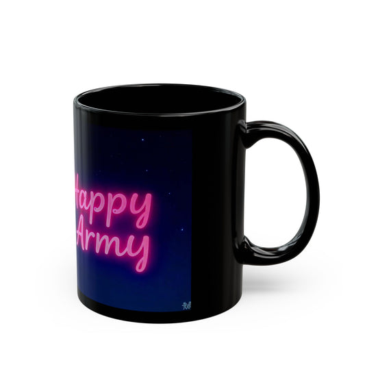 Happy Army Black Mug | Coffee Cup for Friends |