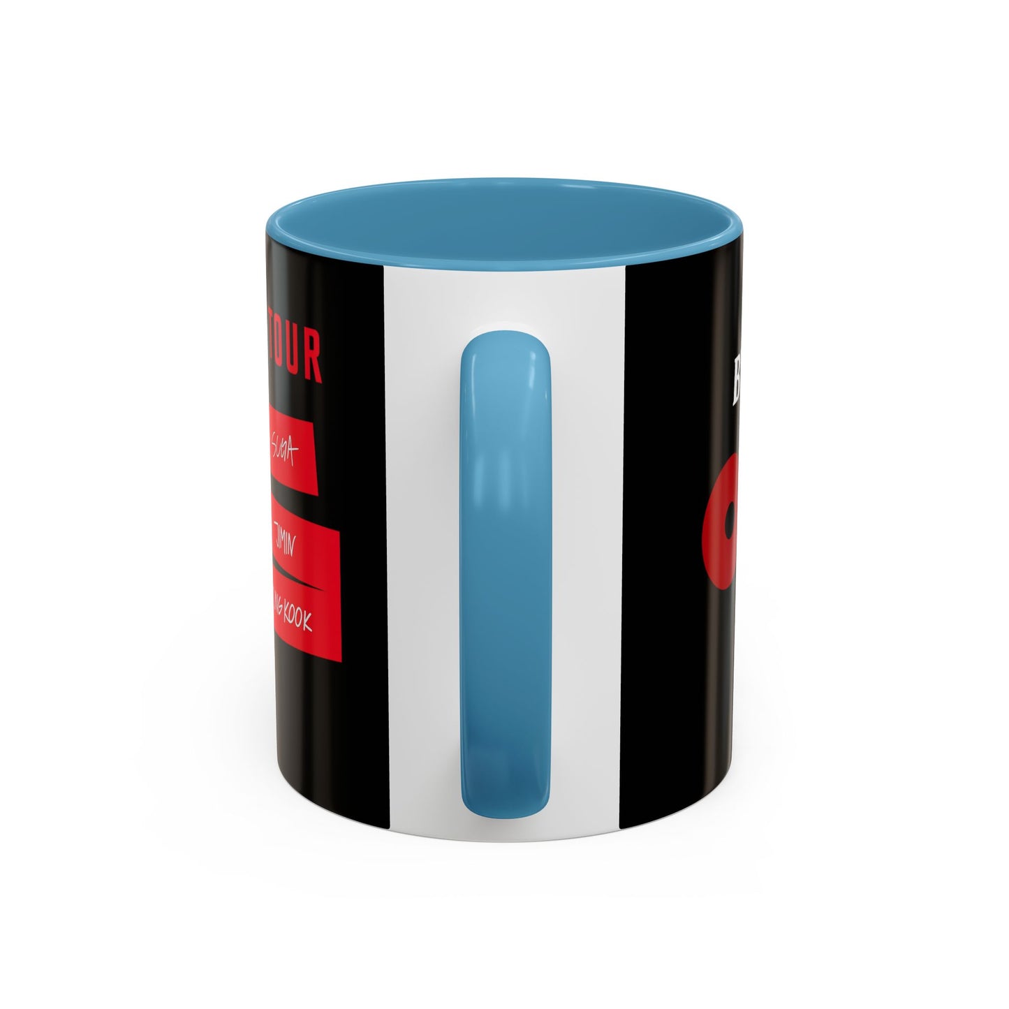 BTS World Tour Accent Coffee Mug – Member Name Red Strips (11/15oz)