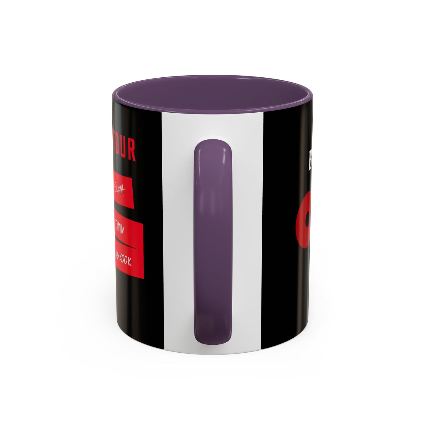 BTS World Tour Accent Coffee Mug – Member Name Red Strips (11/15oz)
