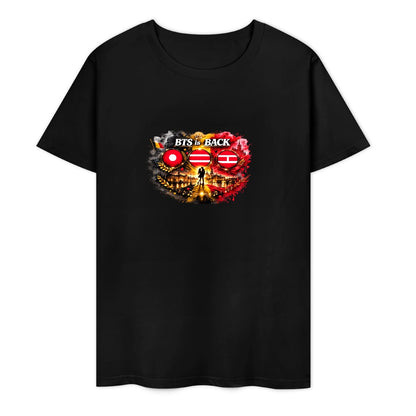 New Pure cotton short sleeved T-shirt Front print Multiple colors