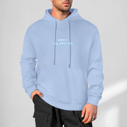 Keep swimming New Pure cotton hooded sweater