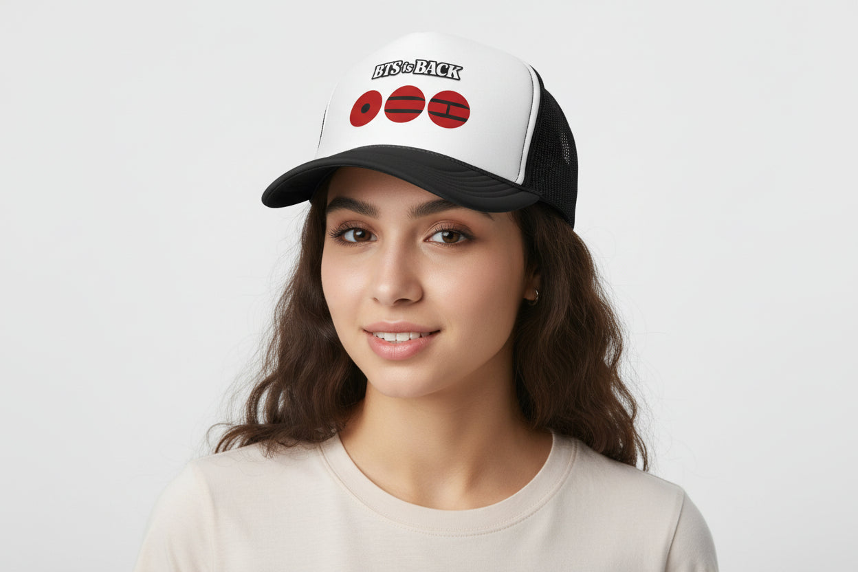 PROMO‼️Limited edition‼️🇰🇷 B-T-S Is Back Trucker Cap — K-Pop Fan Baseball Hat