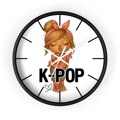 K-Pop Themed Wall Clock, Cute K-Pop Decor, Fan Gift, Music Lover Gift, Unique Home Decor, Trendy Wall Art
