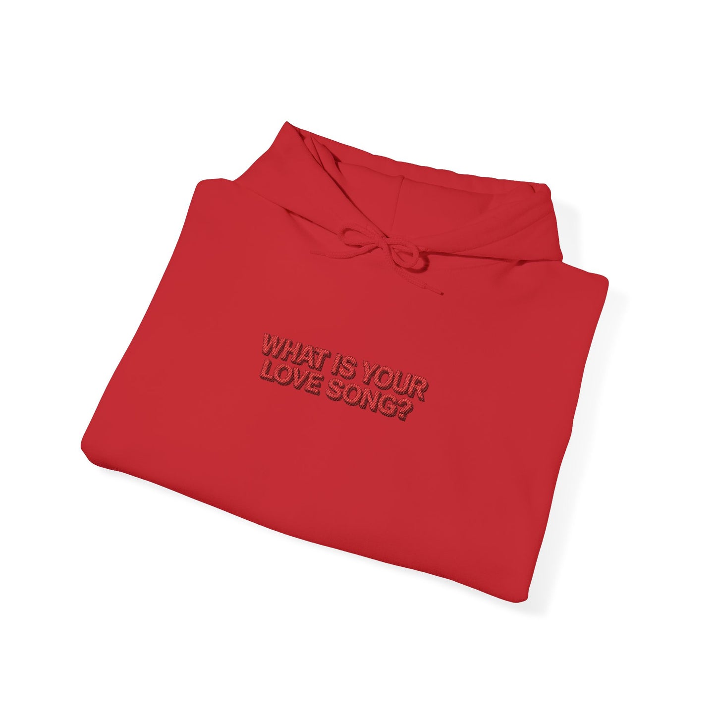 Embroidery 'What Is Your Love Song?' Hoodie
