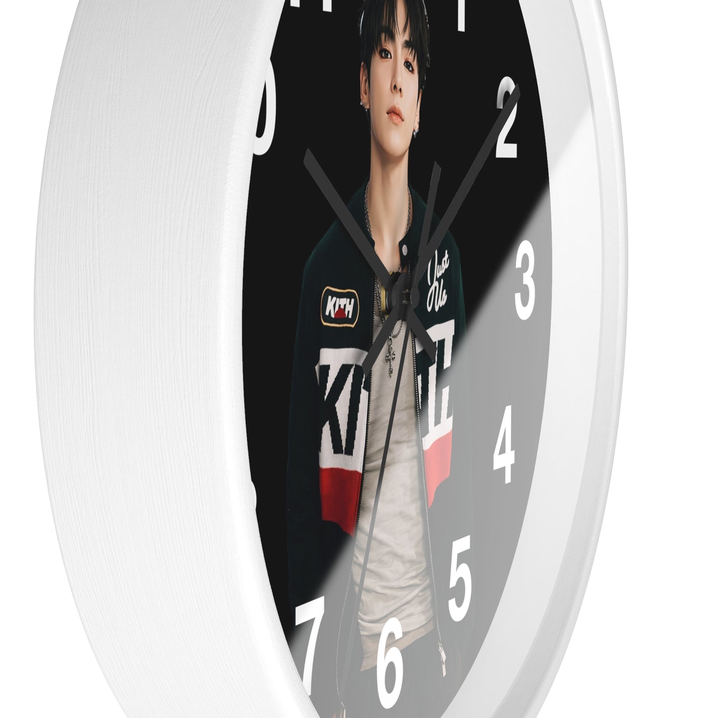 K-Pop Love & Peace Wall Clock, Boho Home Decor, Unique Gift for Music Lovers, Eco-Friendly Wall Art, Perfect for Birthdays & Anniversaries