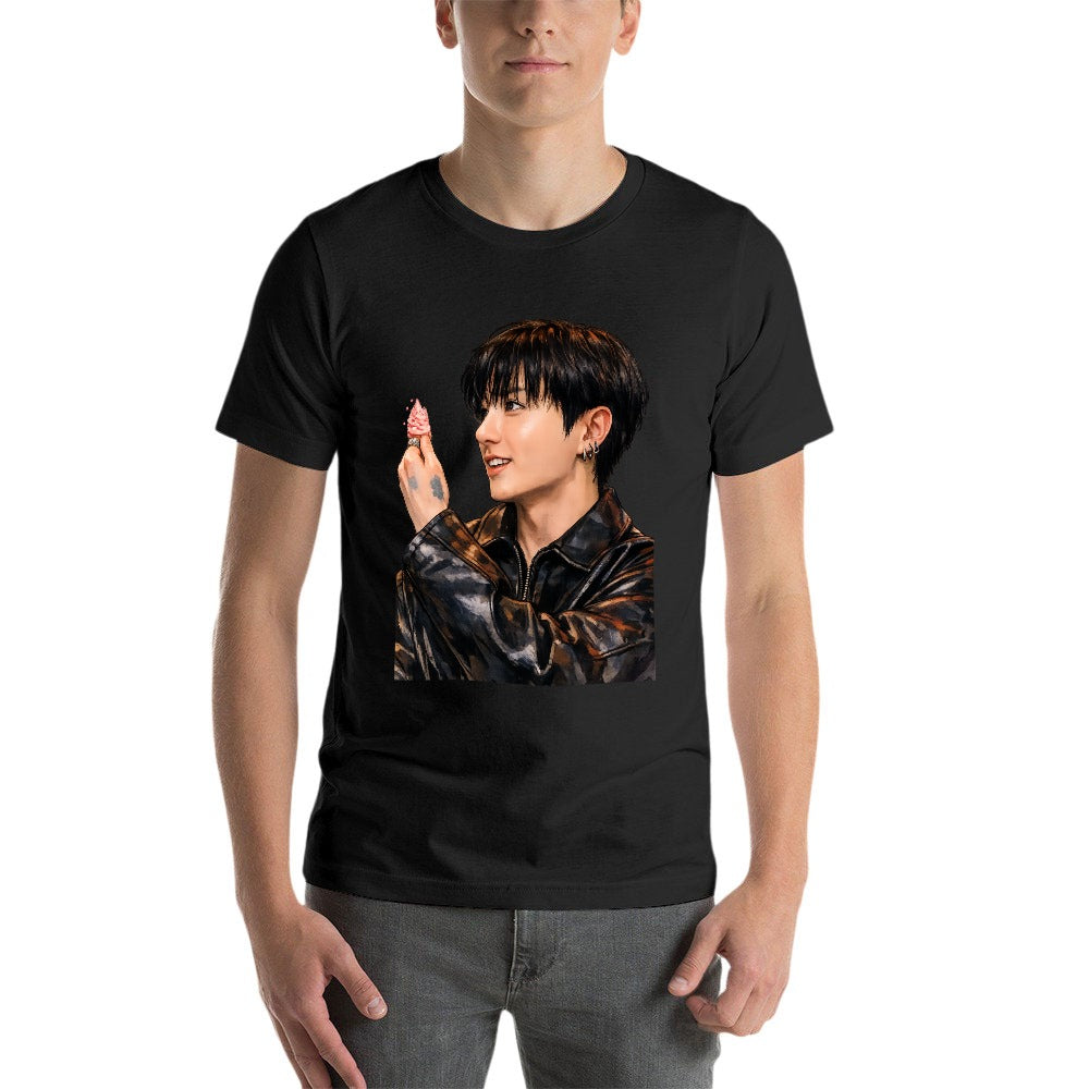 New cotton Unisex  Sleeve T-shirt k-pop JK meme