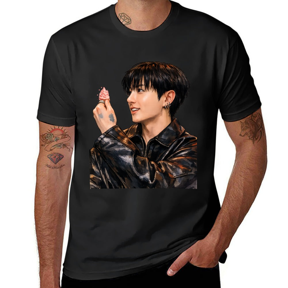 New cotton Unisex  Sleeve T-shirt k-pop JK meme