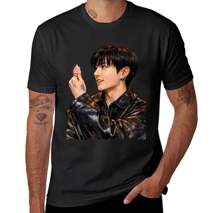 New cotton Unisex  Sleeve T-shirt k-pop JK meme