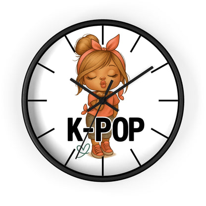 K-Pop Themed Wall Clock, Cute K-Pop Decor, Fan Gift, Music Lover Gift, Unique Home Decor, Trendy Wall Art