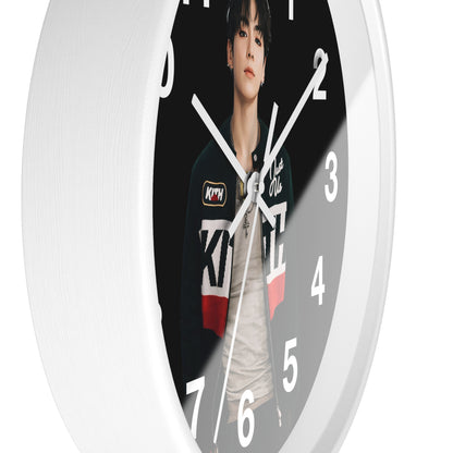 K-Pop Love & Peace Wall Clock, Boho Home Decor, Unique Gift for Music Lovers, Eco-Friendly Wall Art, Perfect for Birthdays & Anniversaries