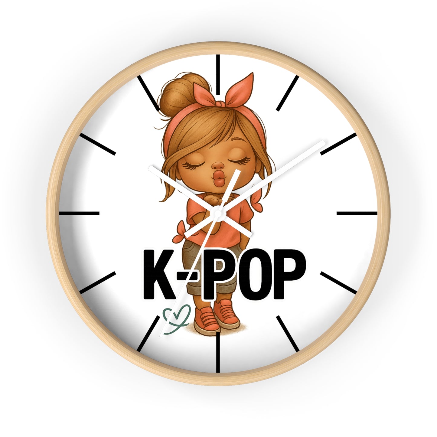 K-Pop Themed Wall Clock, Cute K-Pop Decor, Fan Gift, Music Lover Gift, Unique Home Decor, Trendy Wall Art