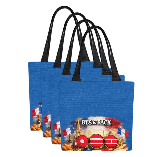 BTS IS BACK French Version  🇫🇷 Friendly Set of 4 Tote Bags