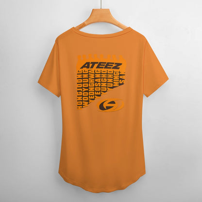 *PROMO*New V Neck Short-sleeve Women Shirt Printed ATİNY,A*T*E*E*Z